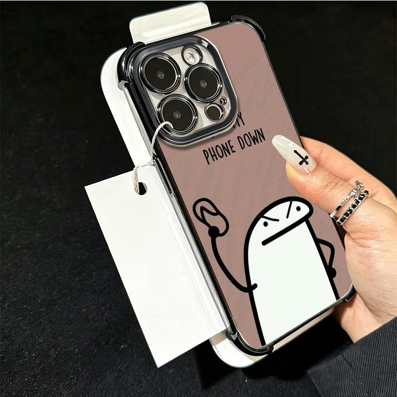 Funny Dont Touch My CallPhone Plating Phone Case For Xiaomi Poco X5 X6 X7 X8 Pro Max F8 Ultra F7 M8 M7 M5S Redmi 15C 15 14C 13C