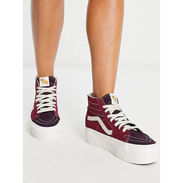 

Бордовые зауженные кроссовки Vans SK8-Hi Stackform