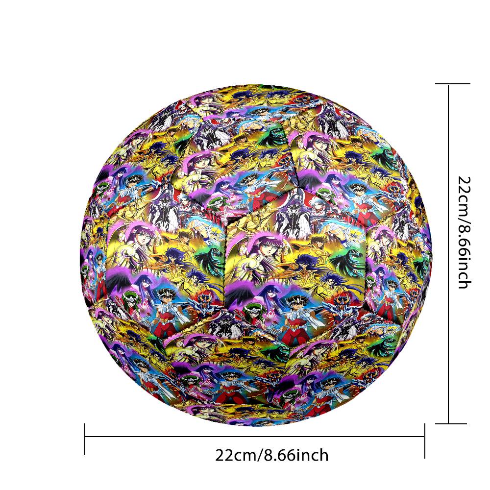 Saint Seiya Indoor Soccer Ball Size 5 Colorful All Ages Machine Stitched PVC Competition Ready Durable High-Bounce