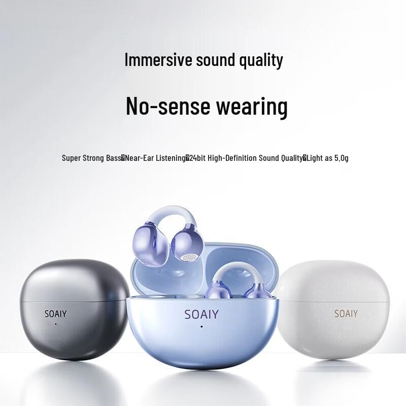 Soaiy GK55 Ear-Clip Open-Ear Wireless Sports Earbuds