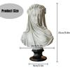 Vintage Maiden Statue Resin Figurines Decoration Home Decor Veiled Maiden Bust  Office