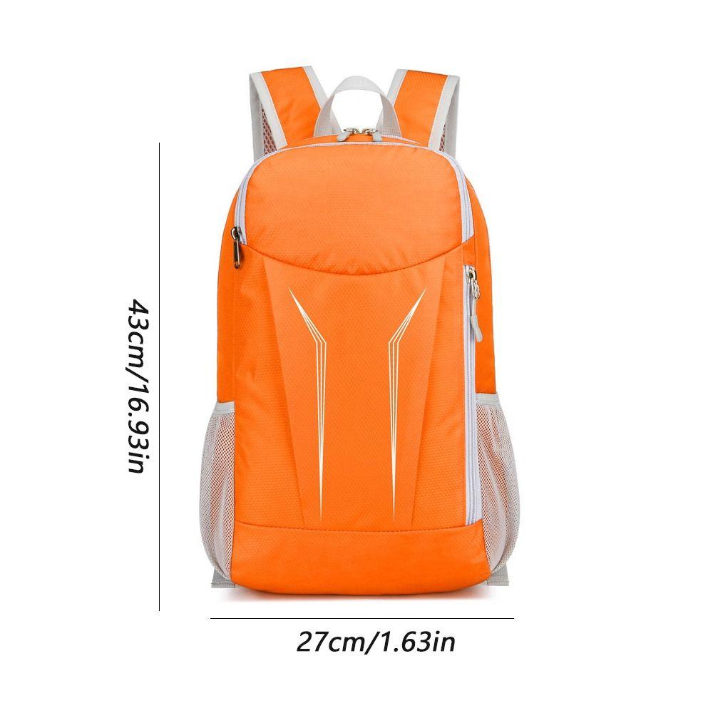 Zipper Cycling Backpack Foldable Traveling Daypack Casual Mountaineering Backpack  Camping