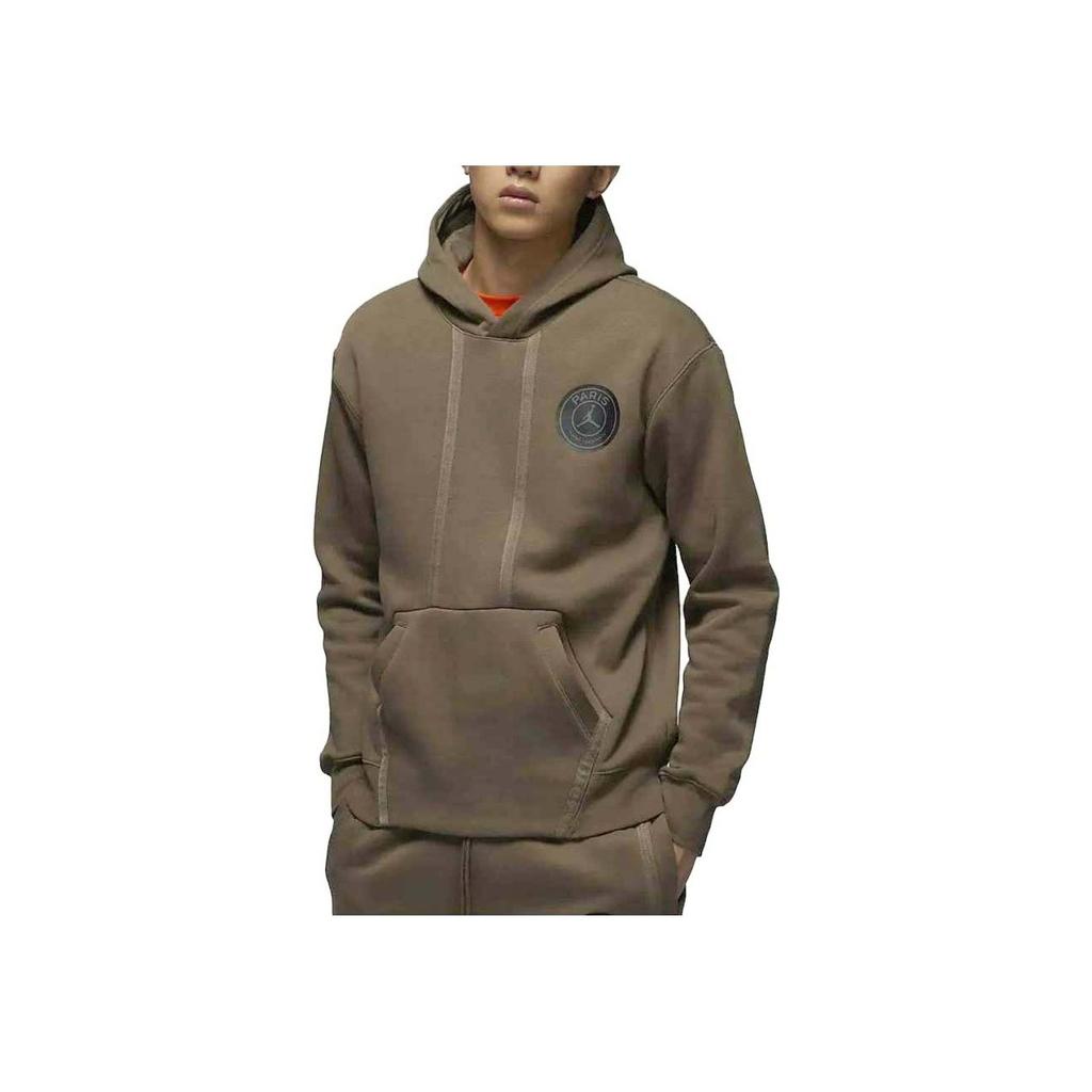 Jordan Paris Saint-Germain Logo Fleece Pullover Hettegenser Herre Topper Lys-Brun DZ2924-274