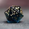 Culoare albastru cristal temă pisică COC grup alergare zaruri zaruri dnd Cthulhu grup alergare grup D20 zaruri cu 20 de fețe