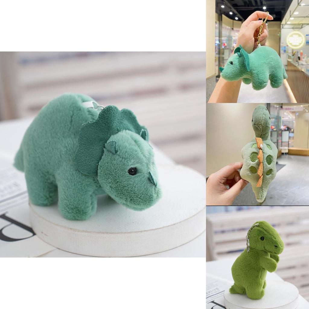 2024 New Dinosaur Plush Keychain Charming Pp Cotton Bag Car Pendant