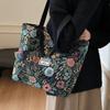 Borsa Floreale di Grande Capacità per Donne Nuova Borsa a Tracolla Trendy e alla Moda per Donne Ins Nicchia Versatile Borsa a Mano Monospalla