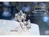 S925 Silver Korean Snowflake Zircon Stud Earrings for Women - Elegant, Simple Design, Ideal Christmas Gift.