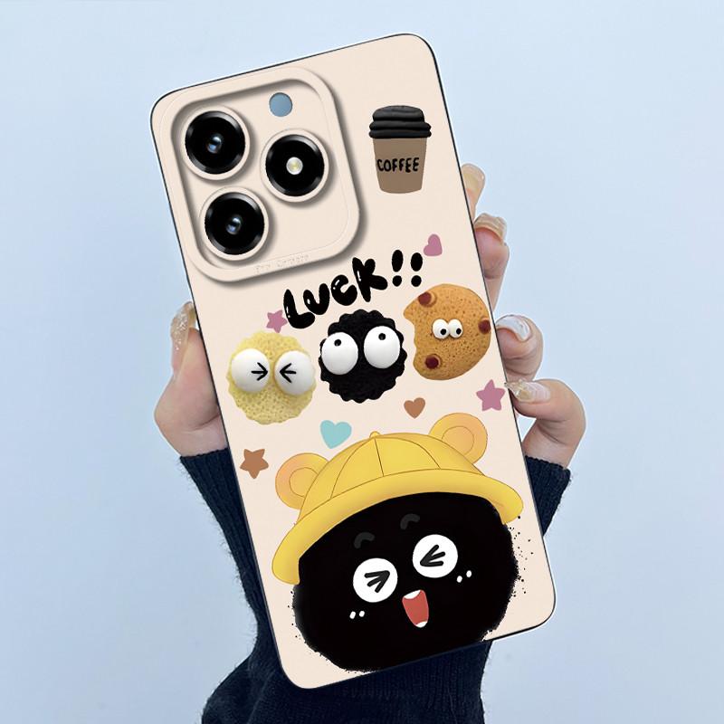 Case For Realme C61 C63 Cute Panda Sweet Girls Cats Silicone Soft Back Cover For Realme Narzo N63 2024 Bumper Protective Casing
