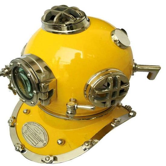 45.72 Cm Diving Helmet US Navy Mark V Scuba Divers Solid Brass Helmet
