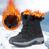 Winter large size velvet snow boots velvet warm couple cotton boots outdoor waterproof and non-slip cotton shoes