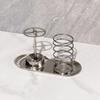 3pcs/Set Stainless Steel Toothpaste Rack Rustproof Bathroom Storage Shelf  Bathroom Counter