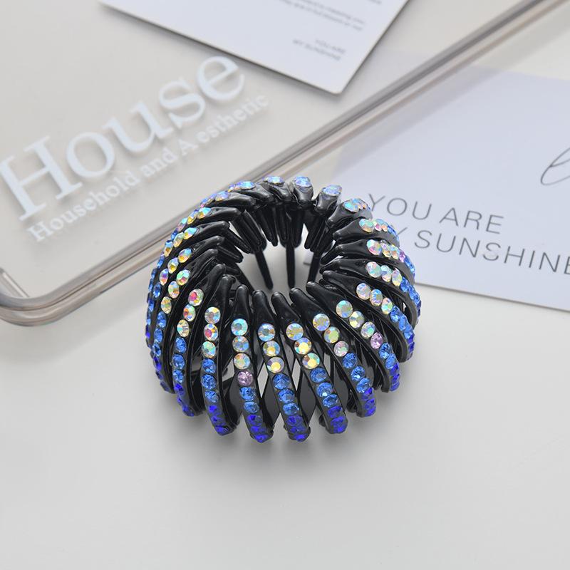 Simplicity Rhinestone Bird's nest hair curler hairclip for women elegant ponytail clip Fashion girls hairpins Hair accessories