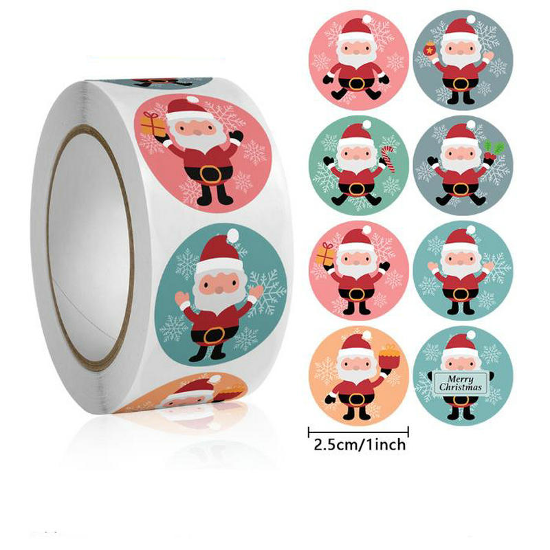 Children'S Christmas Gift Label Stickers School Teachers Commended Students Reward Self-Adhesive Decorative Gifts Series