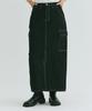 FIELDWORKER One Wshd Cargo Long Skirt [Black]