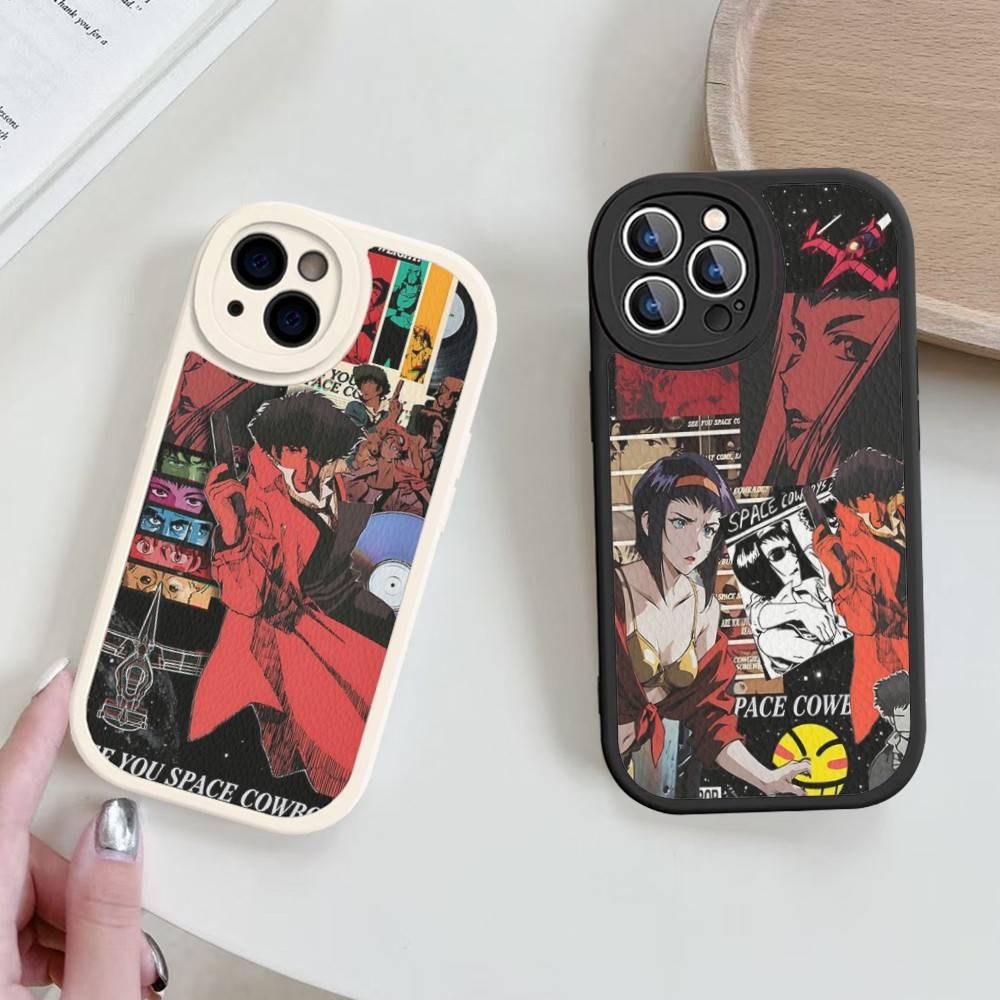 Anime Cowboy Bebop Phone Case Hard Leather For IPhone 16 15 14 13 12 Mini 11 14 Pro Max Xs X Xr 7 8 Plus Fundas