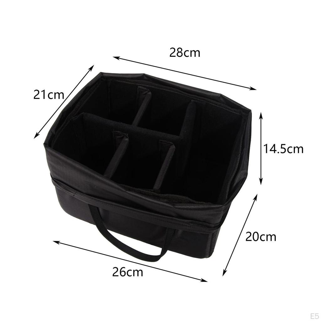 Camera Insert Bag Large Nylon Breathable Hiking with Compartment Convenient Lens