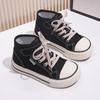 2025 Spring/Autumn Boys' Classic Canvas Shoes with Velcro for Kids - Skate and Kindergarten Shoes, Korean Style
