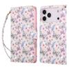 For iPhone 17 Pro Max Case RFID Blocking Flower Leather Phone Cover with Wrist Strap