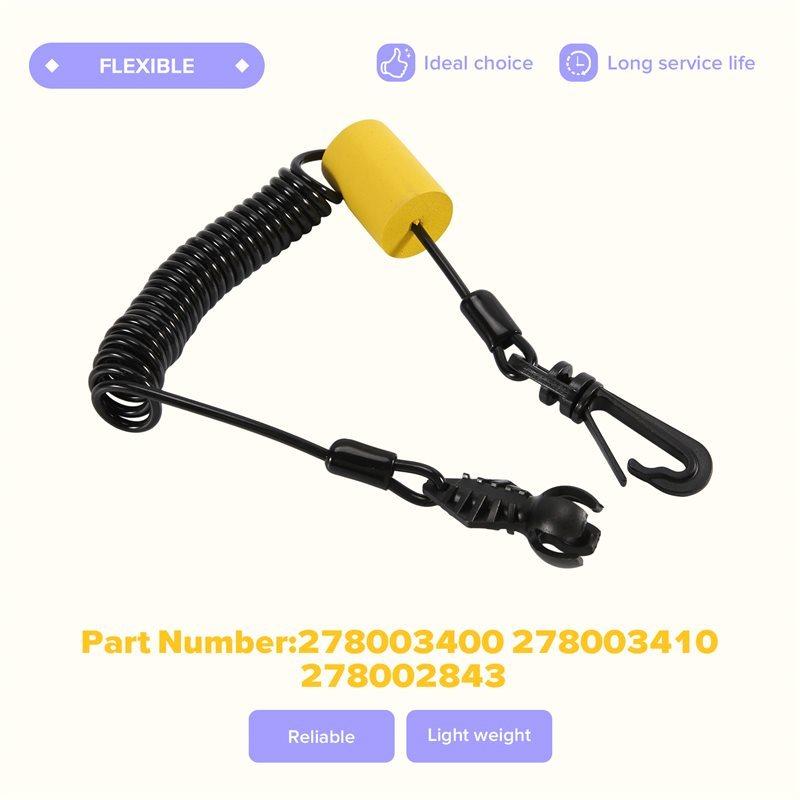 ATT-For Sea-Doo RXT RXP Spark 900 ACE Wake GTX GTI GTR Compatible 278003400 New Safety Lanyard Key Cord Clip 278003410 278002843