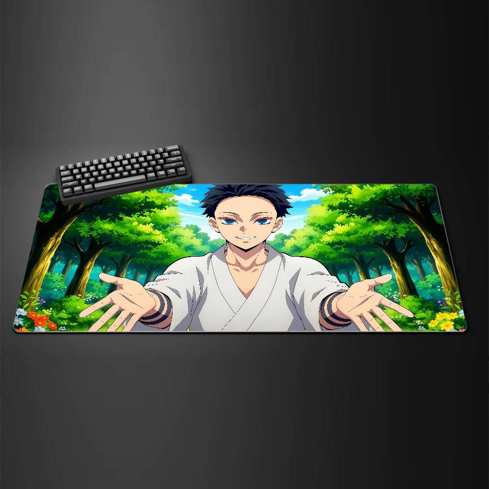 Demon Slayer Akaza Upper Moon Anime Gaming Mouse Pad Large Rubber Keyboard Desk Mat With 2MM Stitched Edge Design