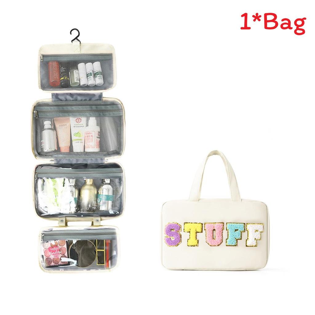 Large Capacity Makeup Bag With Dry Wet Separation For Travel And Daily Use