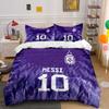 Purple Background, "Messi 10" Text. Bedding Sets Duvet Cover Sets Duvet Covers Pillowcases(1 * Duvet Cover 2 * Pillowcases Without Duvet Insert)