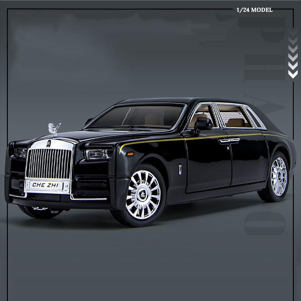 1/24 Rolls Royce Phantom Diecast Spielzeugautos Modell Simulierte Rückzieh Limousine Zinklegierung Metall Spielzeugauto für Kinder Geschenke Sammlung