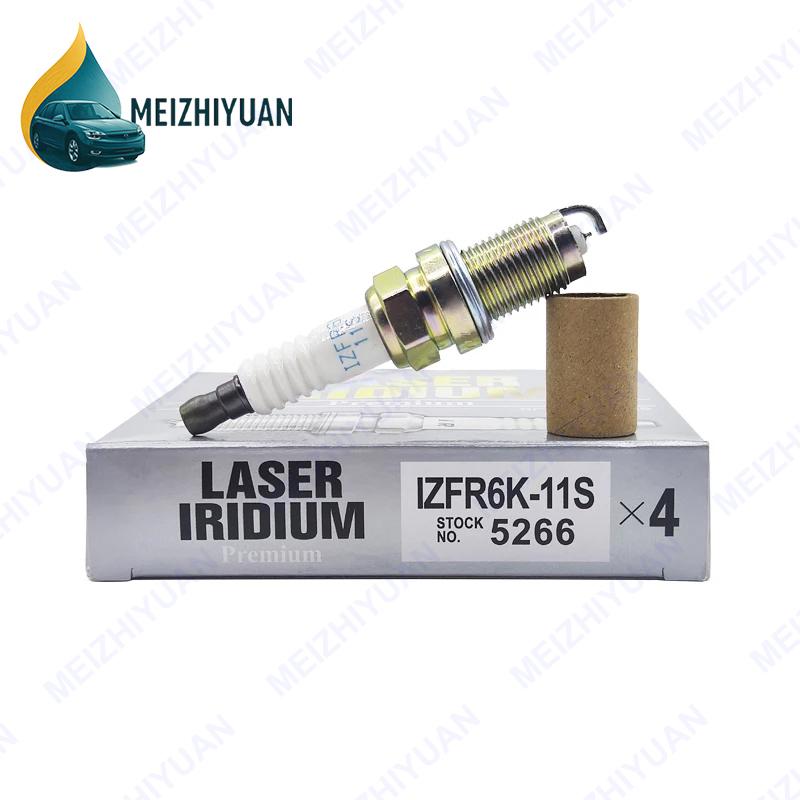 4/8pcs IZFR6K-11S 5266 Laser Iridium Spark Plugs fit for Honda CIVIC VIII 1.8 CR-V CRV III 2.0i FR-V FRV 1.8 IZFR6K11S R18A2