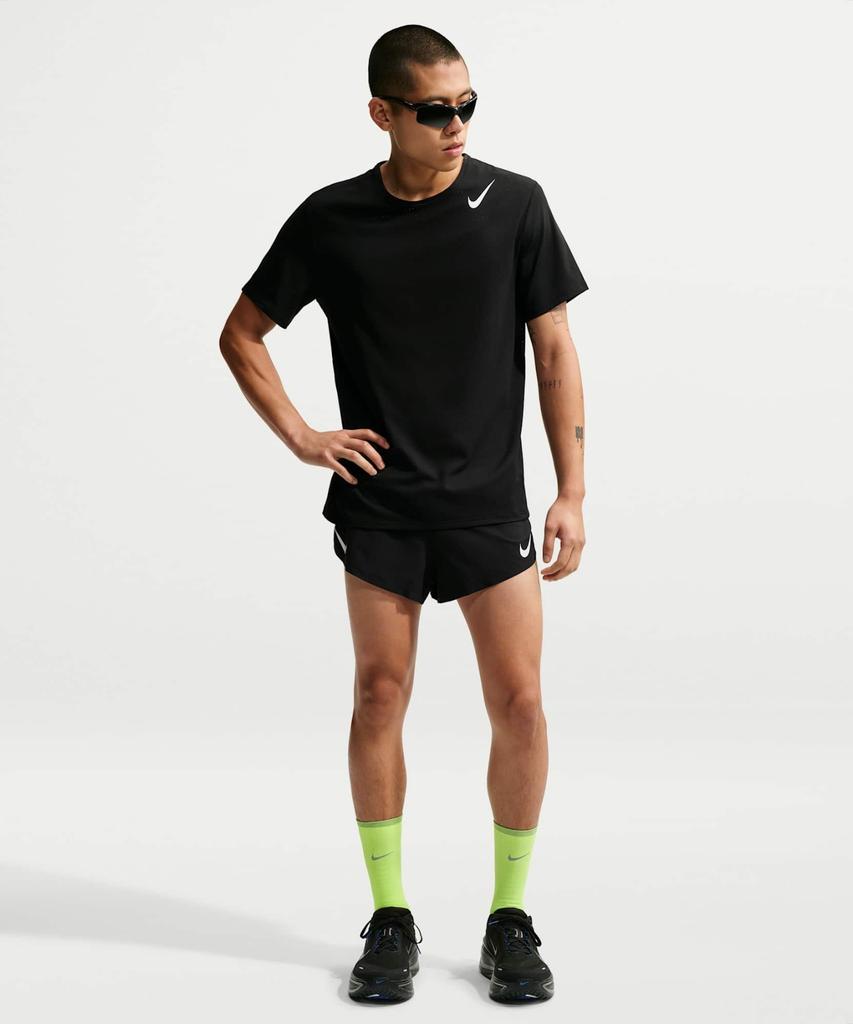 Nike Aeroswift Dri-Fit Adv Short Sleeve Running Top M - Black: Summit White / Hj3378-010