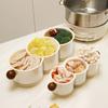 Rotating Divided Hot Pot Serving Tray Stackable Vegetable Ingredient Organizer with Draining Function Space-Saving Prep Platter for Family Meals &