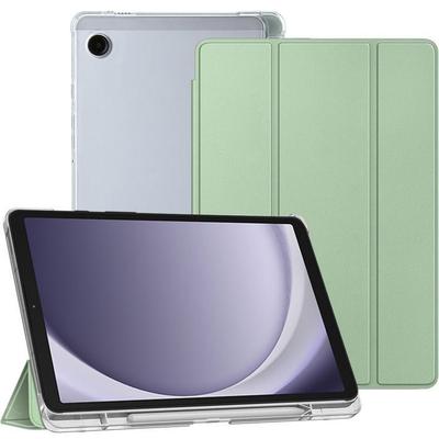 Protective Case - BOOLING - for Samsung Galaxy Tab A9 / A11 - Shockproof - Green - Stylus Holder