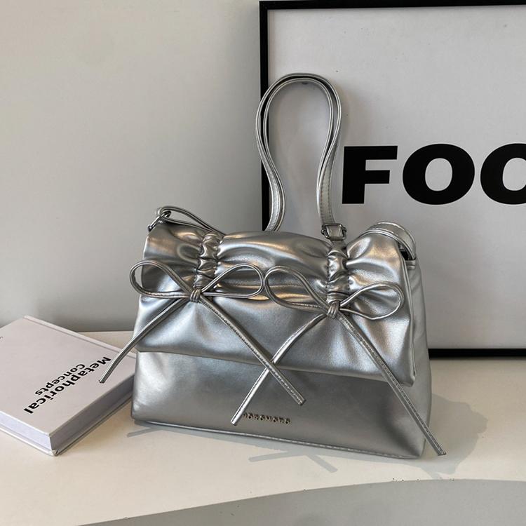 Geantă de mână tip arc cu capacitate mare la modă pentru femei, coreeană, pentru navetă, versatilă, pentru călătorii, pentru cumpărături, casual, de umăr, crossbody