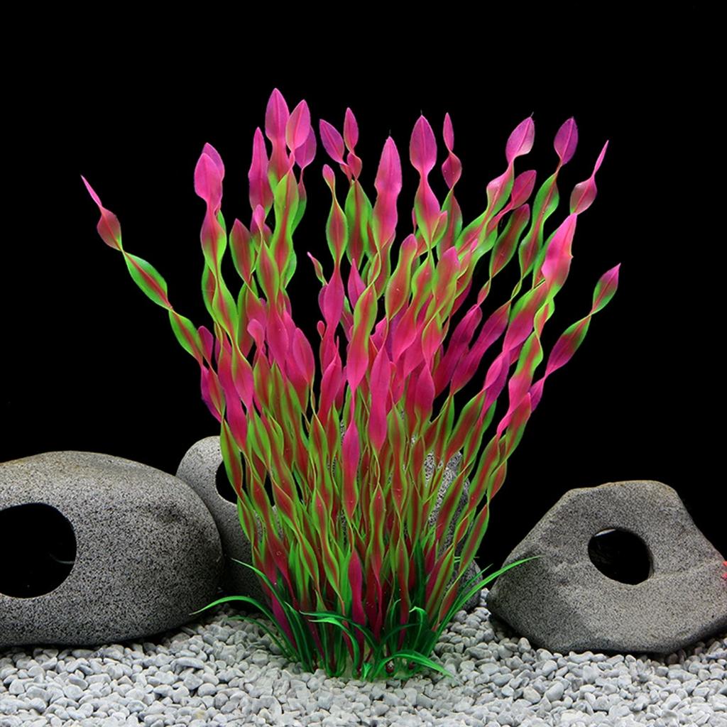 Natural Lifelike Aquarium Artificial Grass Plastic Aquatic Plants Decor for Fish Tank for Tank Decoration and Ornament