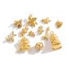 CARLIDANA Stainless Steel Gold Plated Animal Giraffe Charm Bubble Dog Monkey Rabbit Horse DIY Accessories Jewelry Necklace