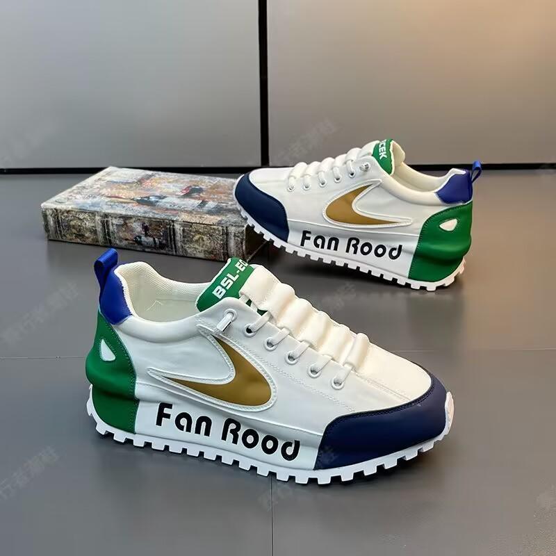 Luxury Chunky Sneakers Men Cover Bottom Air Cushion Board Shoes Fashion Casual Genuine Leather Increased Internal Platform Shoes