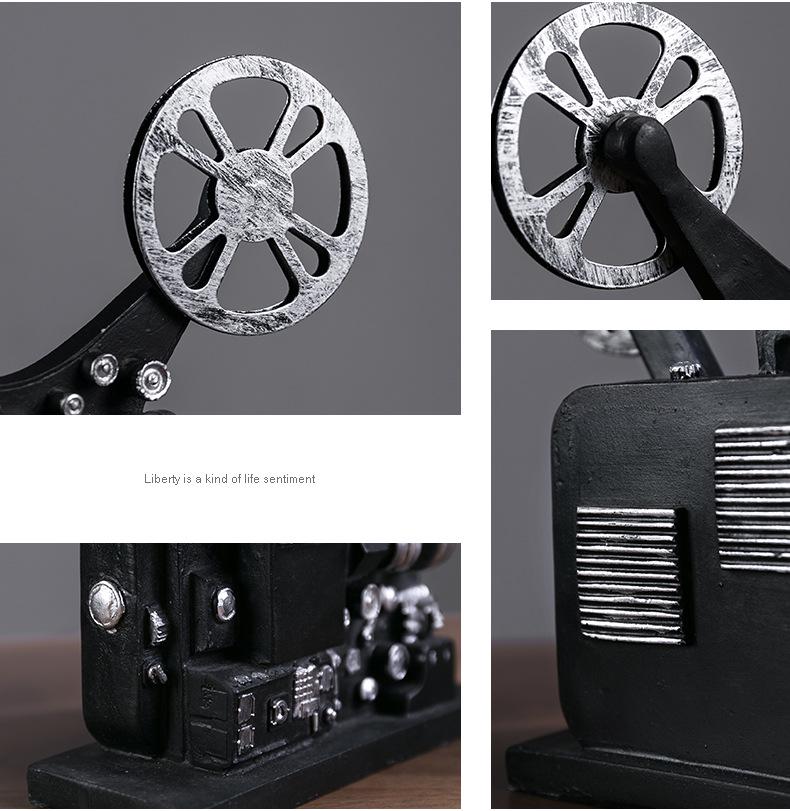 Retro Movie Projector Resin Ornament Camera Prop