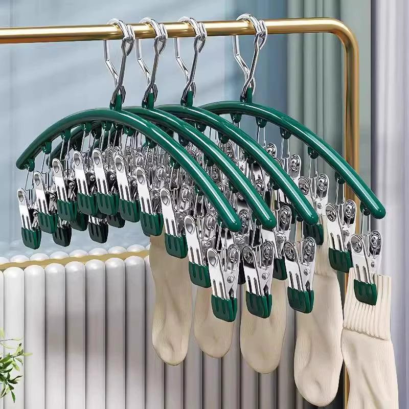 Multifunctional Stainless Steel Clothes Pegs for Baby Clothes, Socks, and Underwear - Household Drying and Storage Rack