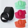 Green Black Yellow Vintage Braided Waist Belt Female Belt Round Buckle Wide Style Elasticity Belt for Women Clothing Accessories