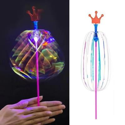 Colorful Magic Wand Rainbow Color LED Bubble Wand New Luminous Magic Stick  Entertainment
