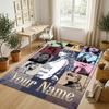 Personalized Crystal Velvet Carpet,Taylor Swift Custom Printed Name, Plush Area Rug For Home Indoor Decor