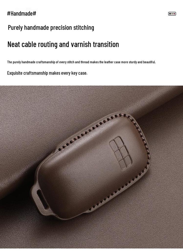 Geely Galaxy L7/L6/e8 Leather Key Case for Men & Women with Starship Buckle