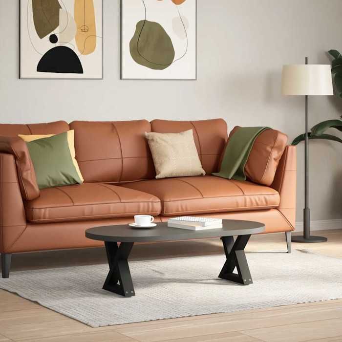 VidaXL Coffee Table Legs 2 Pieces Black 30 X (30-31,3) Cm Steel 4012676