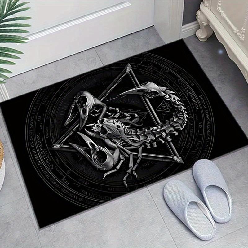 

Crystal Velvet Scorpion Skull Print Area Rug - Large Non-Slip Carpet for Bedroom, Living Room, Home Decor, 100% Polyester, Gothic Aesthetic, 60cm x 90cm
