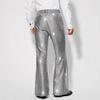 Men's Shiny Sequin Trousers Retro Elastic Waist Party Dance Pants Wide Leg Night Club Disco Pants for Stage Performance Hip-Hop Bar