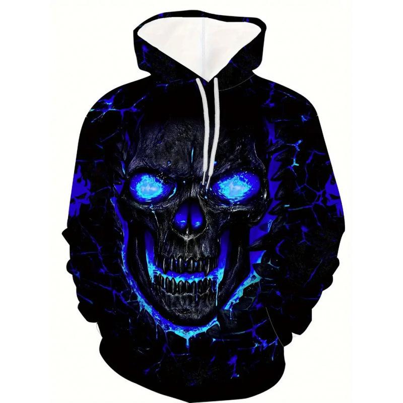 2025 Men's Autumn/Winter Bestseller Halloween 3D Print Hooded Sweatshirt