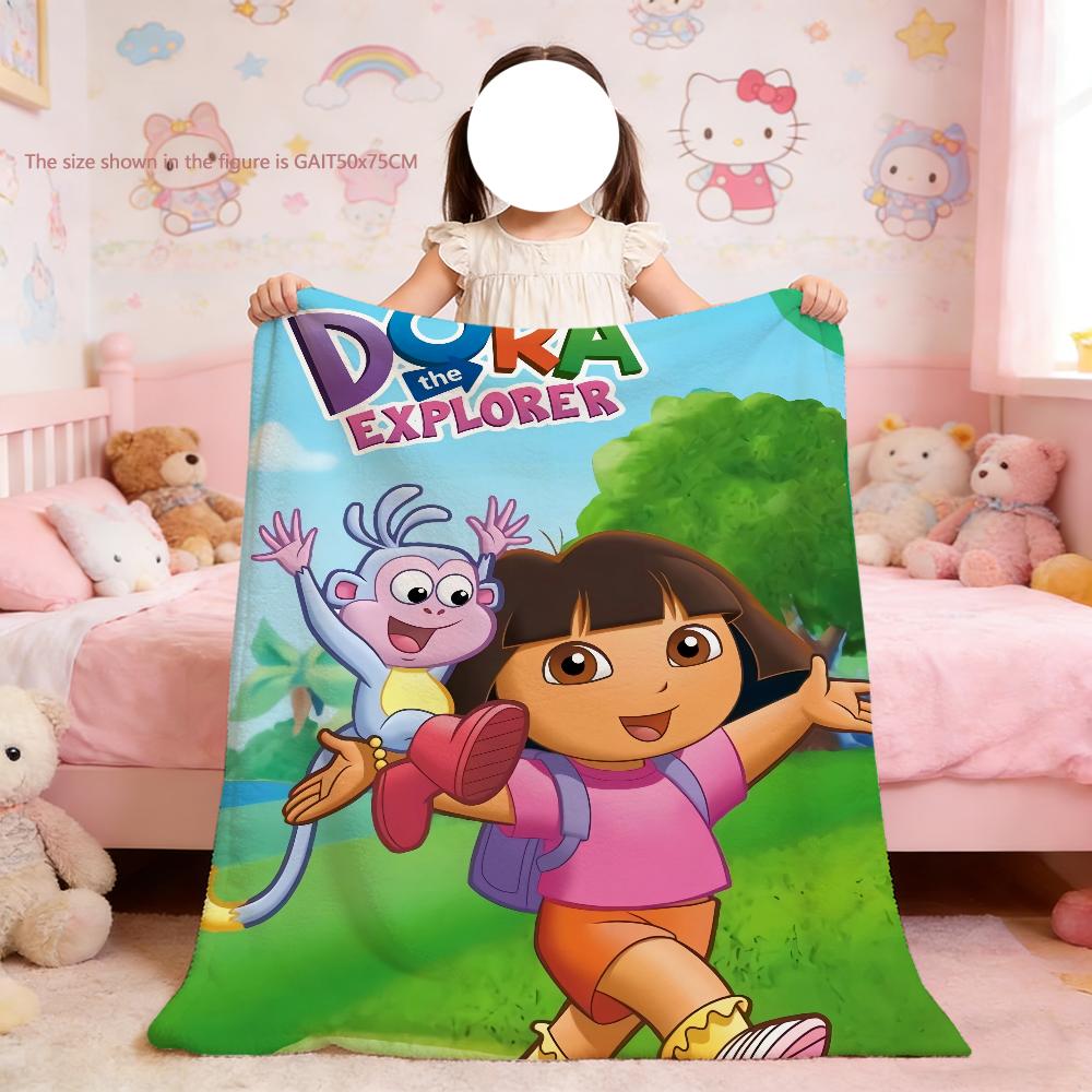 Blanket For Soft Throw E-Explorer D-Dora Blanket for Picnic Bed Sofa Home Cute Bedroom the Cozy Cartoon Warm Comfortable