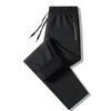 Men's Casual Pants Autumn Winter Business Fashion Stretch Warm Fleece Lined Straight Leg Sports Pants Black 1957 Model 4X