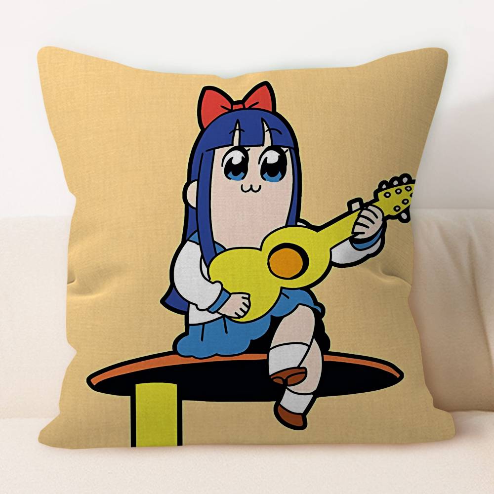 

P-Pop Team Epic Офисная наволочка-подушка Подушка Чехол для автомобильной подушки 45X45 см Наволочка для поясничной подушки Чехол для диванной подушки 12x12Inch