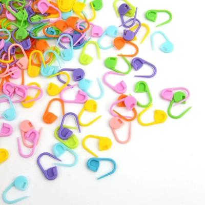 50-500pcs Mix Color Plastic Resin Small Clip Locking Stitch Markers Crochet Latch Knitting Tools Needle Clip Hook Sewing Tool