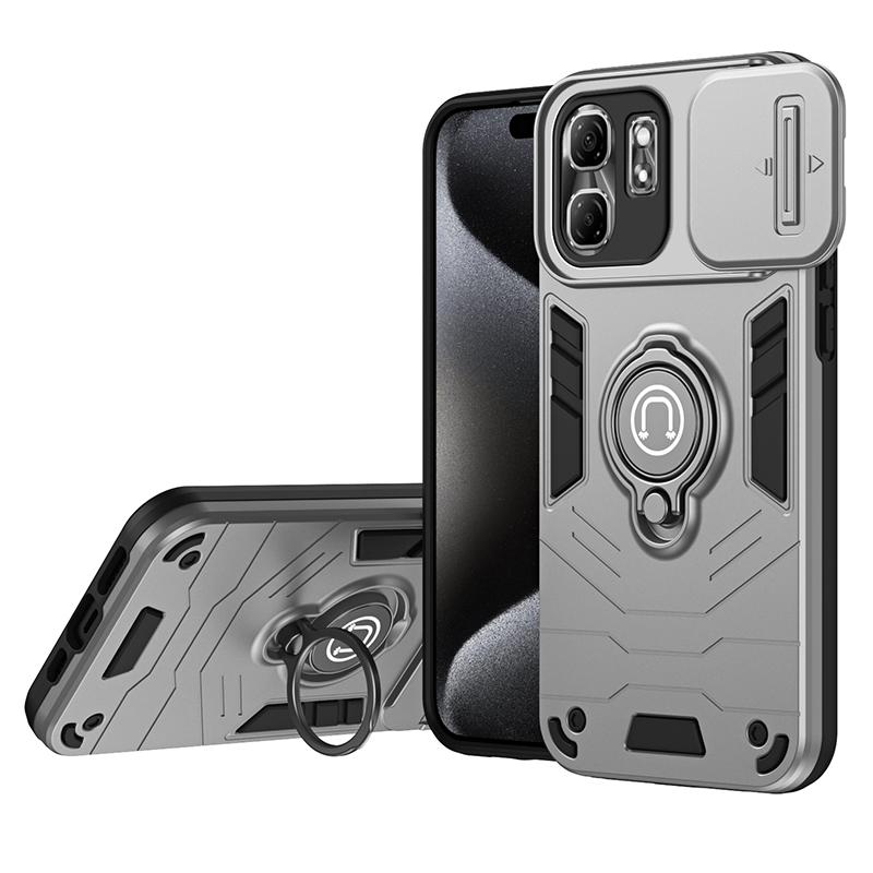 For Infinix Hot 50i Slide Camera Lens Protector Armor Case For Infinix HOT 50I Magnetic Military Grade Bumpers Ring Phone Cover